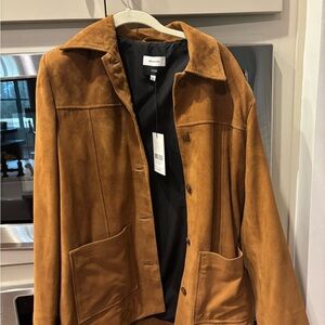 Veda Brown Suede Utility Jacket